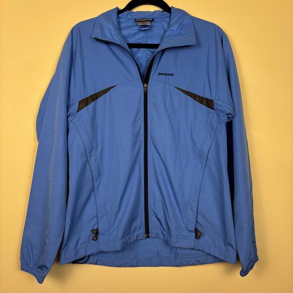 Patagonia Integral Jacket Women Medium Blue Lightweight Full Zip Packable Travel - Picture 1 of 13